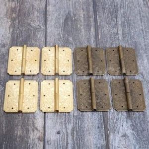 2x Vintage Schrank Miniatur Scharniere Geschenkbox Koffer Truhen Türscharniere Beschläge - Bild 1 von 9