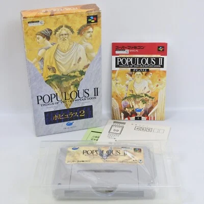 POPULOUS II 2 Super Famicom Nintendo 7343 sf - Image 1 of 4