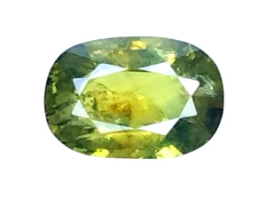 1.15CTS Green natural sapphire oval cut loose gemstones see video - Picture 1 of 3