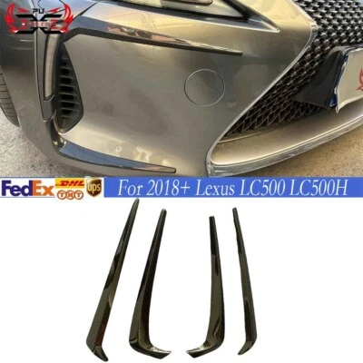 Dry Carbon Front Bumper Fin Canards Splitter Wind Knife For Lexus LC500 LC500H - Imagen 1 de 4