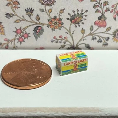 Dollhouse miniature food vintage label 1:12 LOL Butter Box