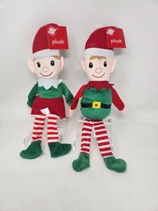 Regal-Sitzende Elfen Set Junge und Mädchen Weihnachten Urlaub Strumpf Stuffers Neu - Bild 1 von 6