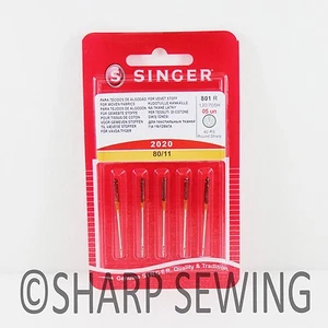 5 SINGER 2020 HOME SEWING MACHINE NEEDLES SIZE #11/80 15X1 HAX1 130/705H - Picture 1 of 1