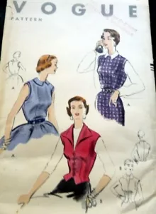 *BELLA CAMICETTA E GILET VINTAGE ANNI '50 MODA motivo da cucire 12/30 - Foto 1 di 1