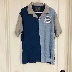 Brand New Men's Brooklyn Cloth Blue and Grey Button Down Shirt Size Medium - Afbeelding 1 van 11