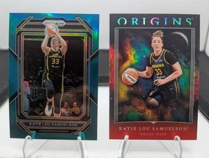 Katie Lou Samuelson: 2023 Prizm Green Refractor 38/49 & 2024 Red Origins, 73/99 - Bild 1 von 4