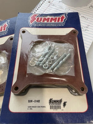 Summit G1402, 4 barriles, diámetro cuadrado 4 orificios espaciador, 0,5 espesor, (paquete de 2)  Foto 1 de 2