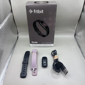 Fitbit Luxe Activity Fitness Tracker BlackHeart Sleep Smart Watch Monitor - Picture 1 of 11