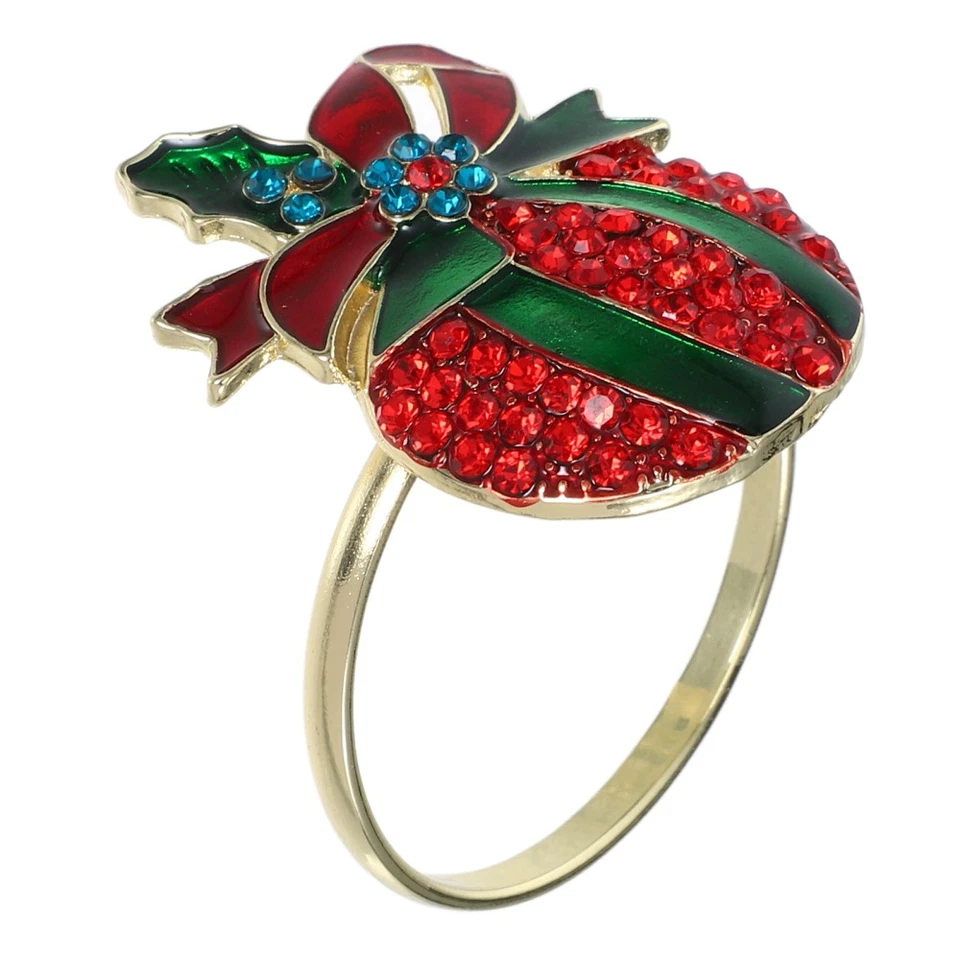 Déco De Noël Pour La Table Porte-serviettes Festifs Ronds Saison