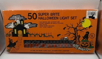 Cadena de luces naranja Halloween 50 unidades súper brillantes - nuevas en caja. 1 juego. Foto 1 de 4