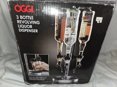 OGGI 3 BOTTLE REVOLVING LIQUOR DISPENSER - - Image 1 of 4