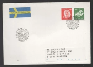 1981 Sweden Christmas Birds FDC. Stockholm First day Cover - Picture 1 of 1