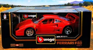 Burago 1/18 Ferrari F40 1987 Red Diecast Model Car 3032 - Picture 1 of 20