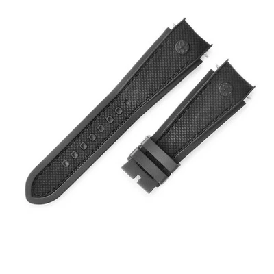 Correa de reloj de goma Harry Winston Ocean negra usada de Japón Foto 1 de 4