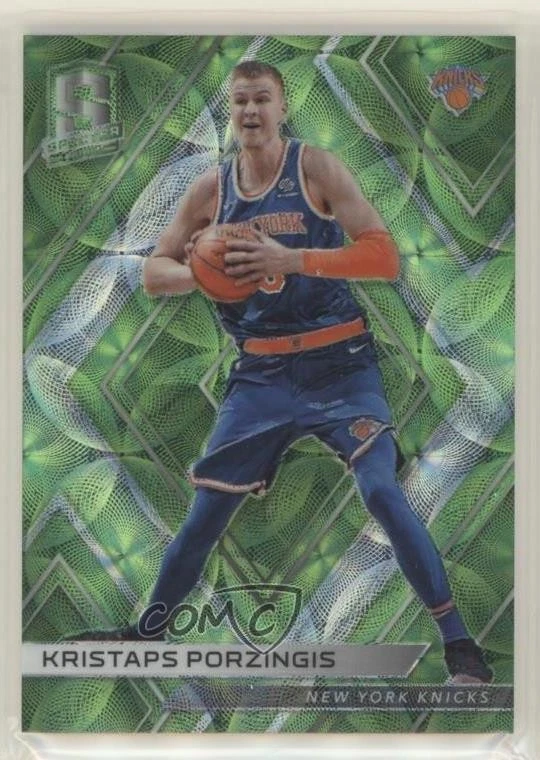 2017-18 Panini Spectra Neon Green Prizm /49 Kristaps Porzingis #9 - Image 1 of 2