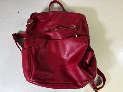 Mochila Bolso de Hombro Clark Cuero Rojo Dos Maneras de Llevar Cuero Foto 1 de 4