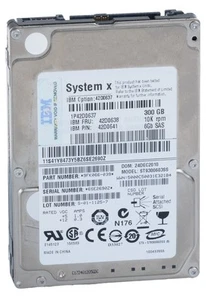 Drive 300GB HDD SAS 6Gb 10K Seagate IBM ST9300603SS 42D0638 42D0641 42D0637 - Afbeelding 1 van 1