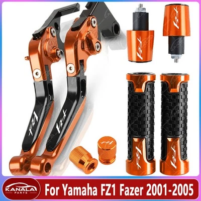 CNC Handle Grips Cap Brake Clutch Levers 2001-2005 For Yamaha FZ 1 FZ1 Fazer New - Image 1 of 4