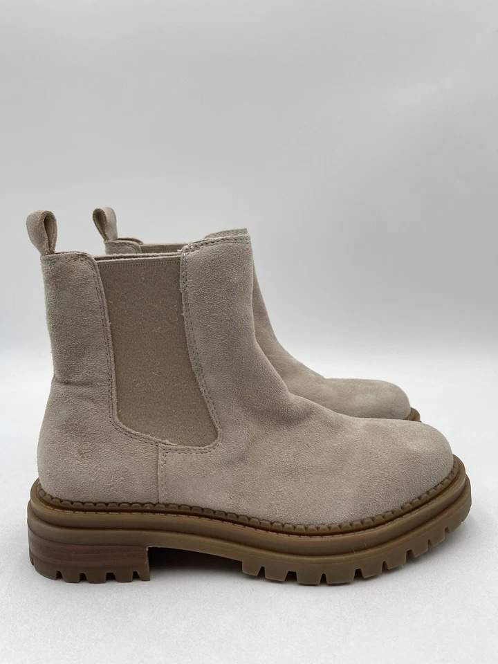 Bota Chelsea Feminina Steve Madden Chelsey Camurça Natural Tamanho 7.5M - Imagem 1 de 4