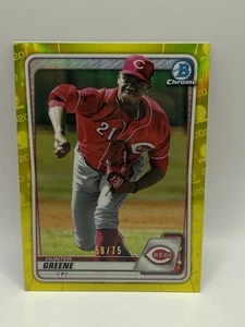 Bowman 2020 - Chrome Prospects Hunter Greene #BCP-47 refractor amarillo/75 (RC) - Imagen 1 de 2