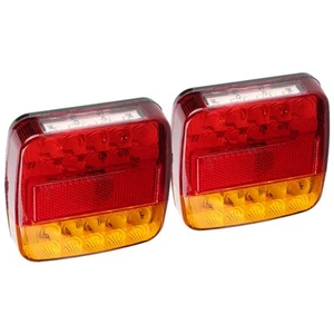 2Pcs 12V 20LED Double Colors Rear Lights For Trailer Truck(red Yellow Lamp C - Picture 1 of 13