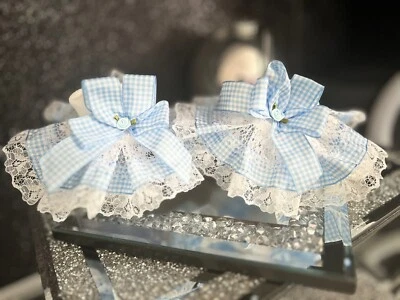 ❤️Spanish Romany Girls Gingham Ankle Socks School Uniform Frilly sock shop🎀