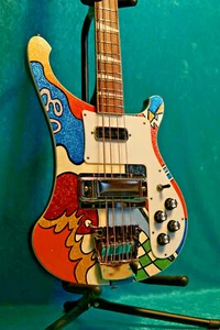 AMAZING Custom Hand Painted Rickenbacker 4003 Electric Bass Guitar - Picture 1 of 12