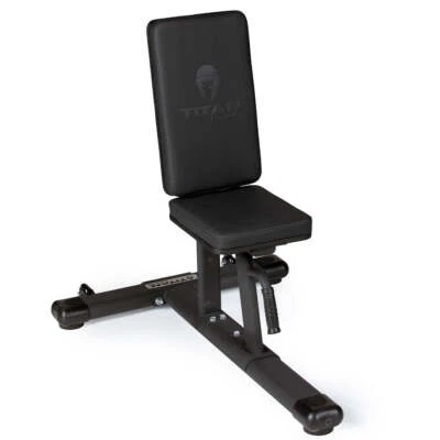 Titan Fitness Seated Stationary Bench, Rated 330 LB, Ergonomic Angled Back - Image 1 of 4