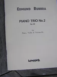 RUBBRA PIANO TRIO #2 sheet music. Lengnick. Very good condition. - Picture 1 of 3