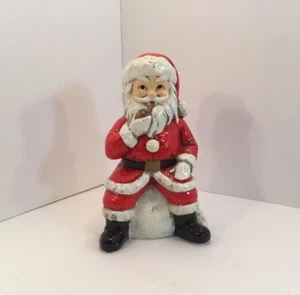 Aged Ceramic Christmas Santa Claus Piggy Coin Bank Fine Quality A Japan - Picture 1 of 12