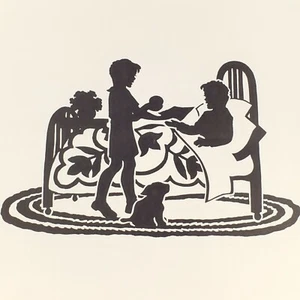 Póster de Colección Años 50 Gedge Harmon Siluetas Estampado Negro Blanco, Bondad para Niños 17x23 - Imagen 1 de 5