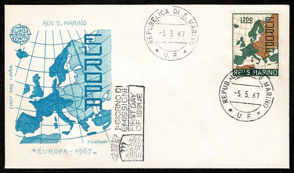 SE68 SAN MARINO 1967 FDC Europe issue - Image 1 of 1