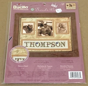 Bucilla "Toscana Swirl" Personalized Cross Stitch Photo Display w/ Embossed Mat - Picture 1 of 2