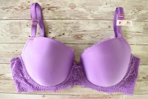 Victoria's Secret 36D *DREAM ANGELS* LIGHTLY LINED DEMI BRA *Purple Tease* - Picture 1 of 5