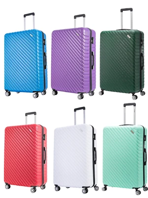 Medium Suitcase 4 Wheel Lightweight Medium Size Luggage Hard Shell ABS Travel - Image 1 of 4