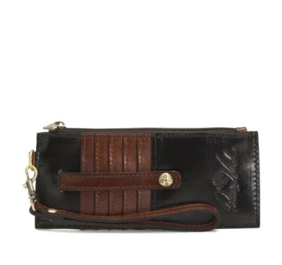 Muñequera para tarjeta de crédito PATRICIA NASH *ALANNA* cuero tostado negro/británico Foto 1 de 4