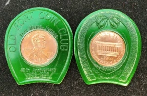 ENCASED COIN 1996 D LINCOLN CENT FORT WAYNE IND OLD FORT COIN CLUB BR134 - Picture 1 of 2