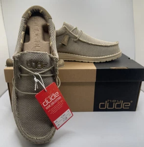 Hey Dude Wally Sox Slip-On Mens Shoes, Beige, US Size 9 - Picture 1 of 6