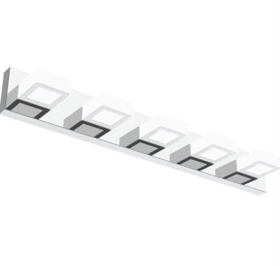 Ralbay LED Tocador Baño Iluminación Accesorios 5 Luces Acrílico Giratorio 360° Moder Foto 1 de 4