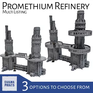 Raffineria di Promethium - Terreno stampato in 3D 28 mm per Wargaming da tavolo - Foto 1 di 22