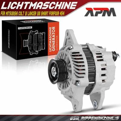 Generatore alternatore 85A 12V per Mitsubishi Colt VI Lancer Smart Forfour 454 - Immagine 1 di 4