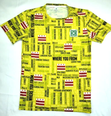 Washington DC Metro TWHERE YOU FROM? Map T Shirt Men's MEDIUM - Image 1 of 4