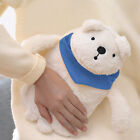 (White )Cute Plush Puppet Hot Water Bottle Bag Warm Hand Feet Warmer ST