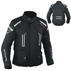 Waterproof Motorcycle Motorbike Textile Touring Jacket 4 layers Air Vents Black