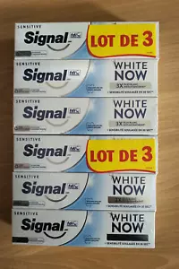 Lot of 6 toothpastes SIGNAL WHITE NOW whitening 3x plus white sensitive sensitivity - Picture 1 of 2