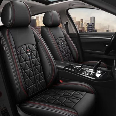 Car 5 Seat Covers Front & Rear Faux Leather Cushion For Hyundai Accent 2017-2022 - Imagem 1 de 4