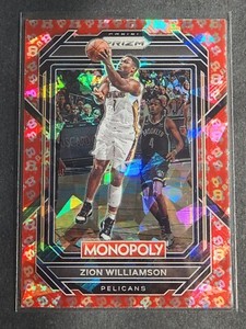 2022-23 Monopoly Prizm Free Parking Red Cracked Ice Panini Exclusive Cards