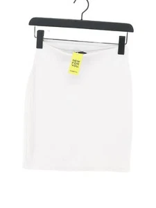 New Look Women's Mini Skirt UK 8 White Cotton with Elastane, Polyamide Mini - Picture 1 of 6