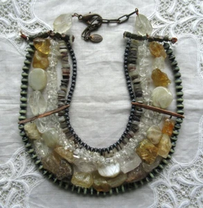 COLLIER - 6 FILAS - ÁGATA - ZC REMINISCENCE - ZOÉ COSTE - FRANCIA - 44 cm - Imagen 1 de 2