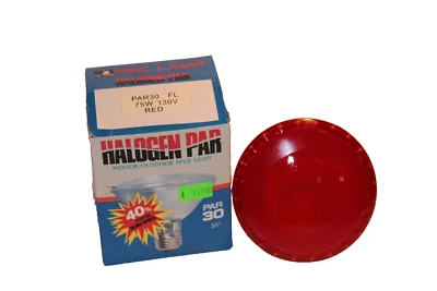 8 LOT PEC LAMP PAR30 INDOOR/OUTDOOR FLOOD SPOT LIGHT 75W 130V RED 3.5” - Image 1 of 4